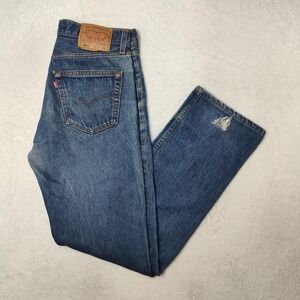 Vintage Levis 501 Jeans Mens 33x34 Blue Straight Light 90s 501xx Button Fly